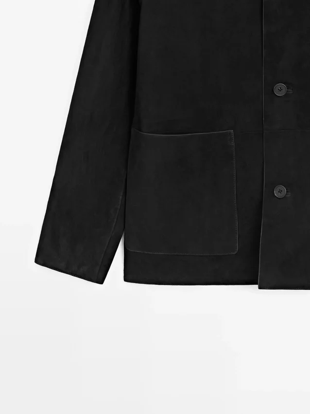 Wildlederjacke mit Taschen Wildlederjacke mit Taschen