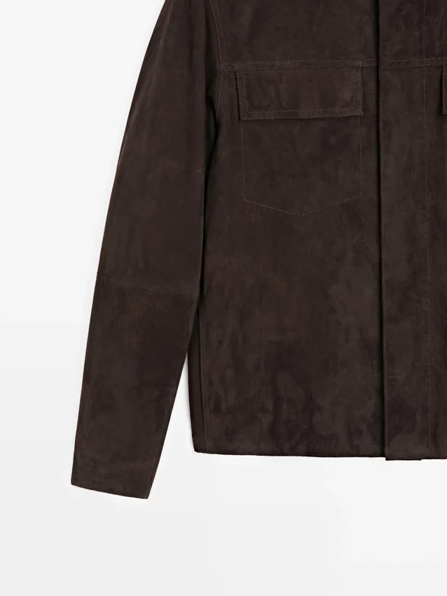 Wildlederjacke mit Taschen Wildlederjacke mit Taschen