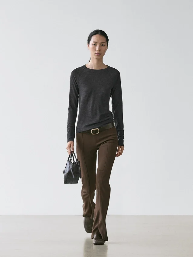 Woll-T-Shirt mit Raglanärmeln Woll-T-Shirt mit Raglanärmeln