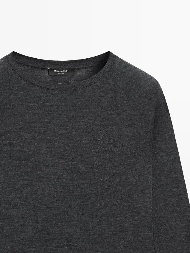 Woll-T-Shirt mit Raglanärmeln Woll-T-Shirt mit Raglanärmeln